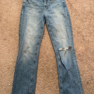 Mother Pixie Dazzler ankle fray denim size 24